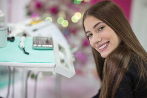 Girl with Dental background