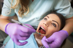Woman in Dental Chair