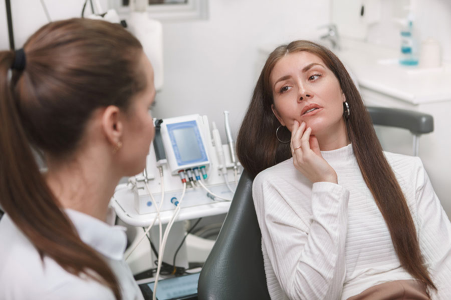 Woman in Dental Chair