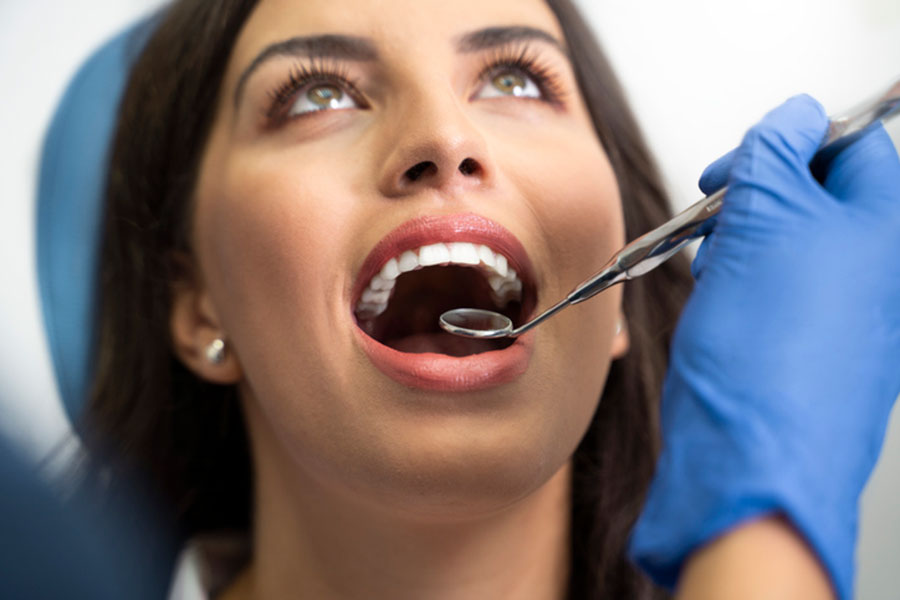 Woman in Dental Chair