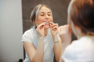 Girl with Whitening Trays