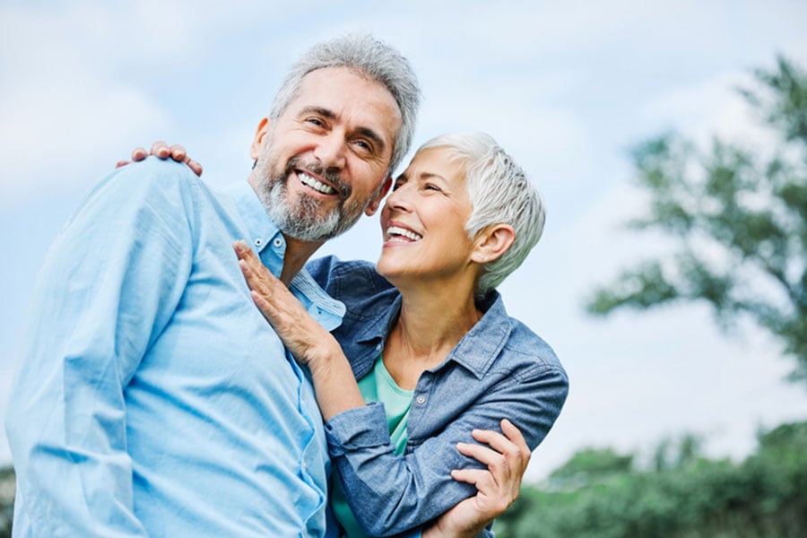 Older Couple Smiling