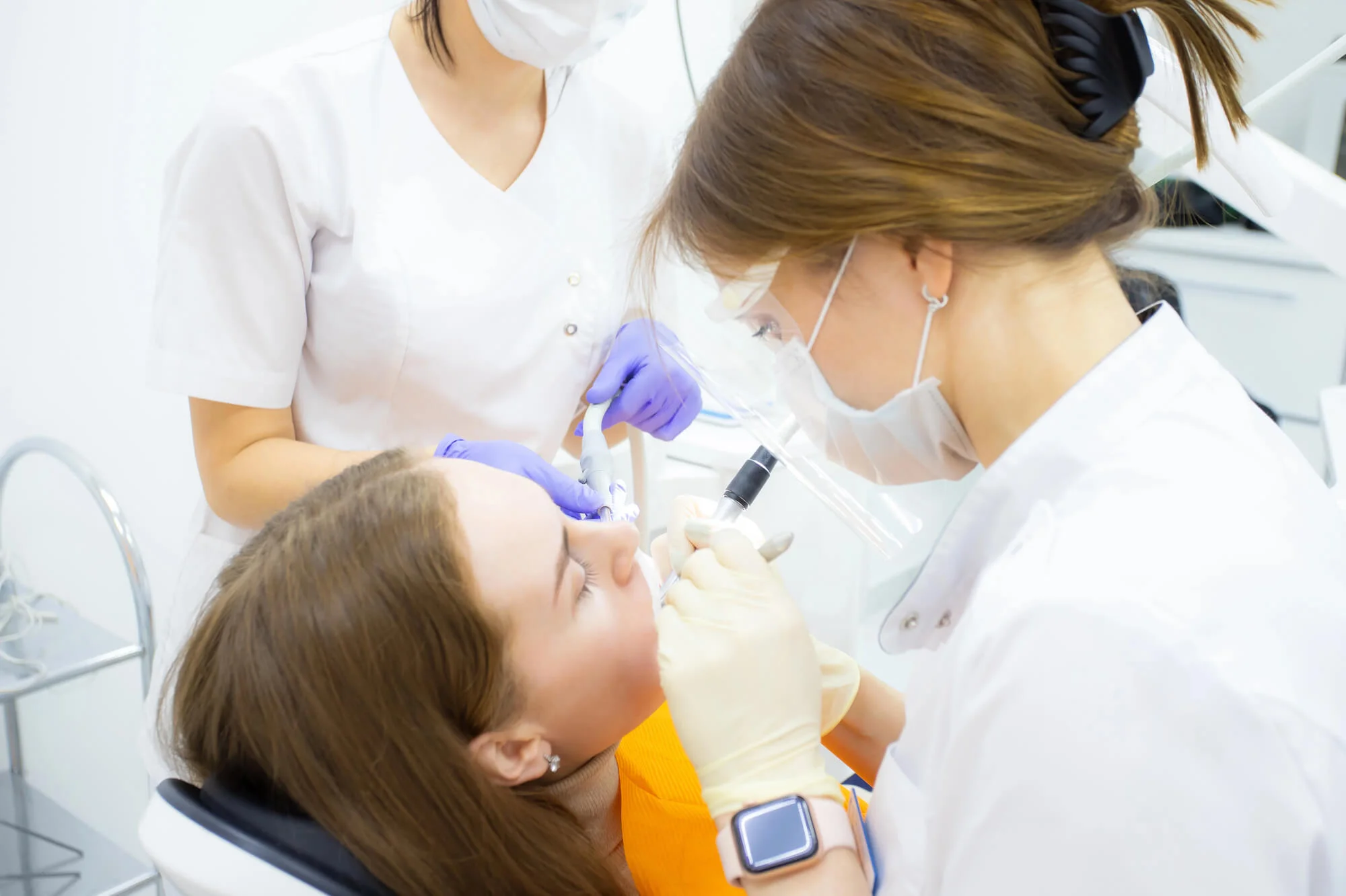 Dental procedure performed by a dentist Birmingham, MI.