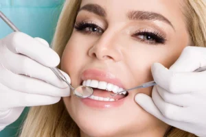 Woman Receiving Best Veneers in MI Treatment